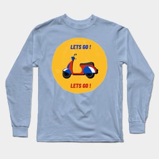 Vespa Retro 80 s Long Sleeve T-Shirt